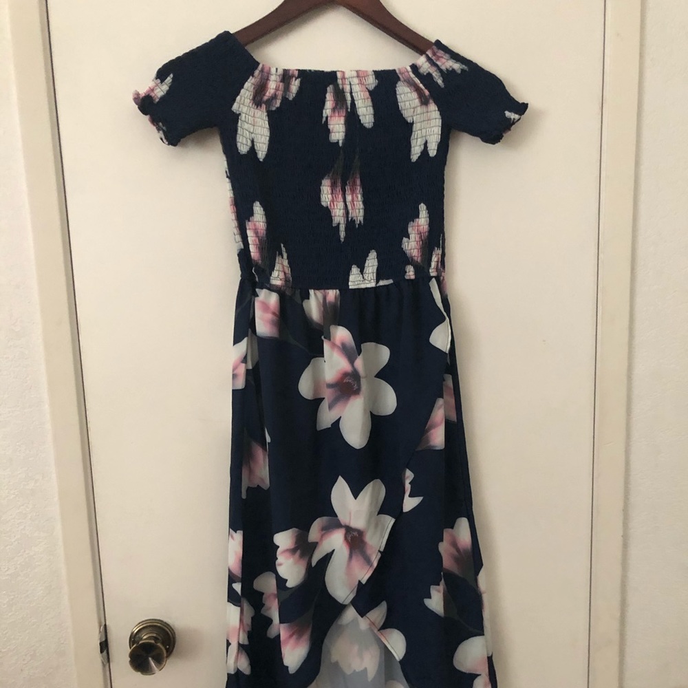 Floral High Low Wrap Dress